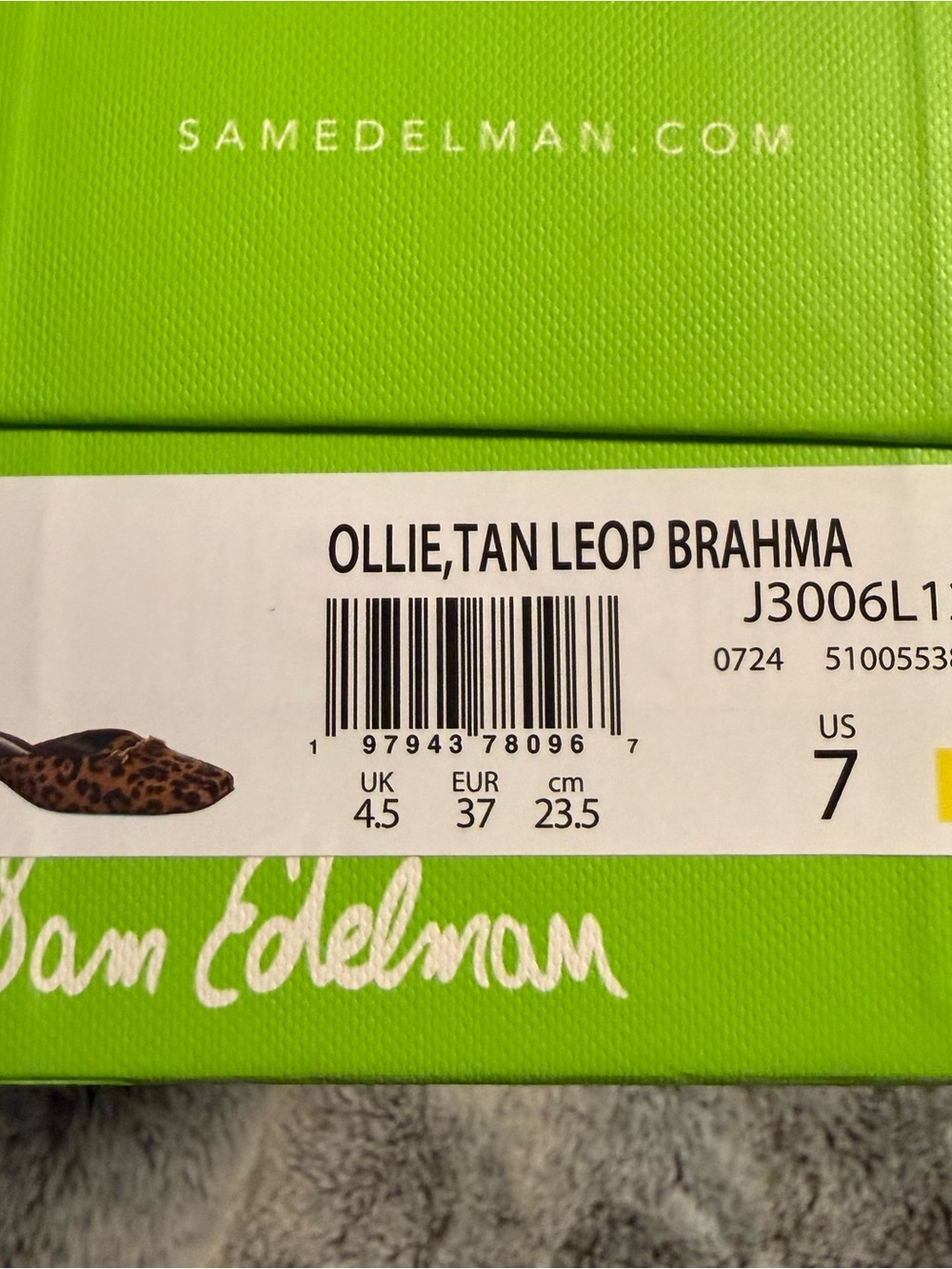 Sam Edelman Leopard Print Ollie Flats - Tan/Brown